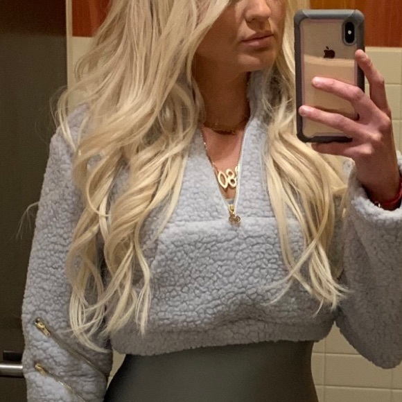 Fuzzy cropped sweater jumper meshki - Picture 4 of 5